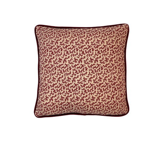 Sybil Colefax Red Seaweed Cushion