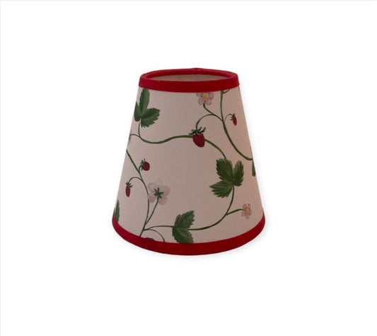 Strawberry Trail  Red Trim Candle Clip Lampshade