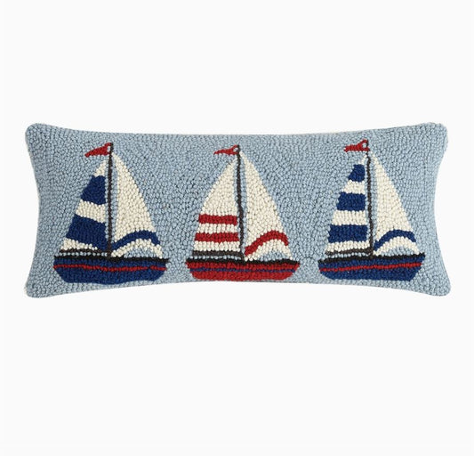 Sailboat Trio Hook Pillow