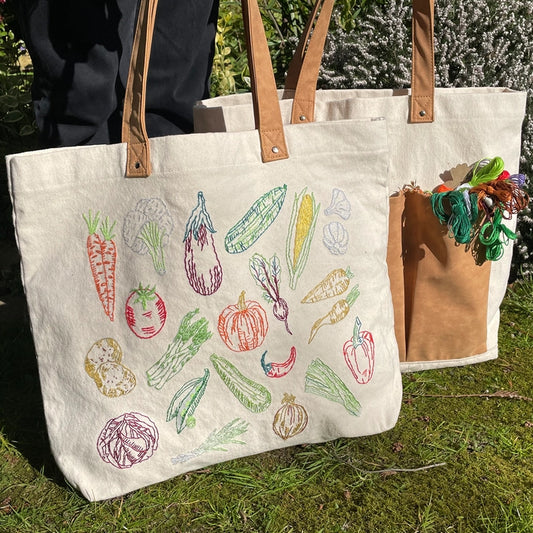 Stitch Your Vegetables Tote Bag