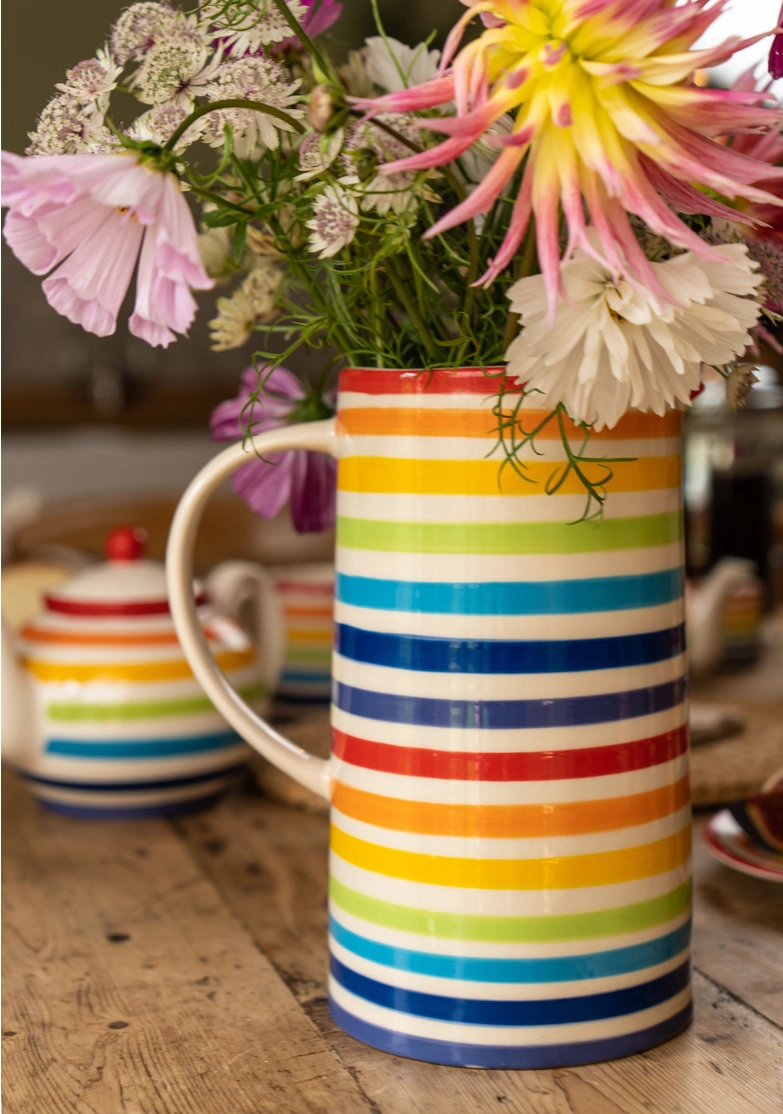 Rainbow Stripe Jug