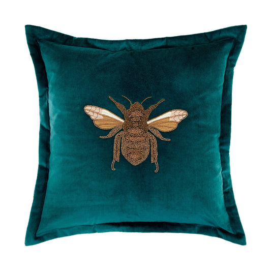 Layla Teal Velvet Cushion