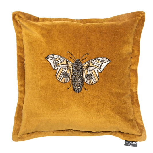 Luna Mustard Velvet Cushion