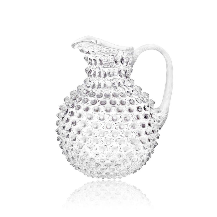 Crystal Hobnail Glass Jug