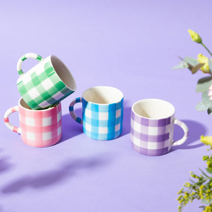 Gingham Mug - Pink