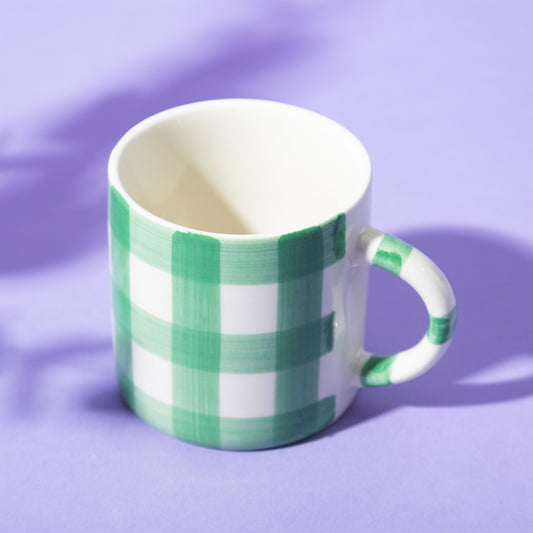Gingham Mug - Green