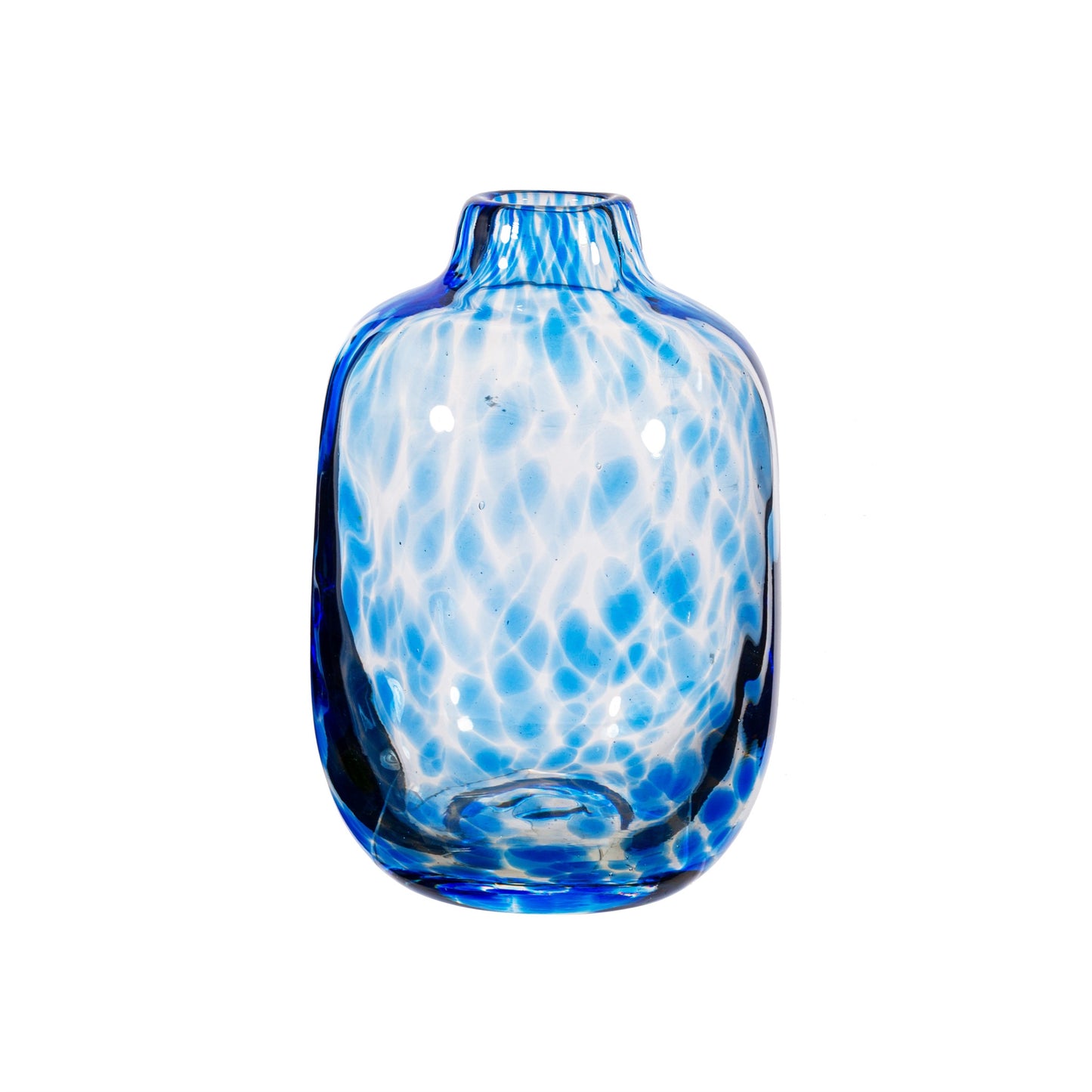 Small Blue Confetti Vase