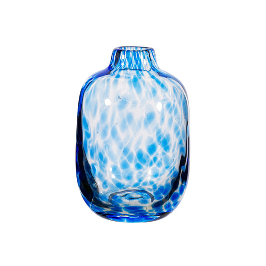 Small Blue Confetti Vase