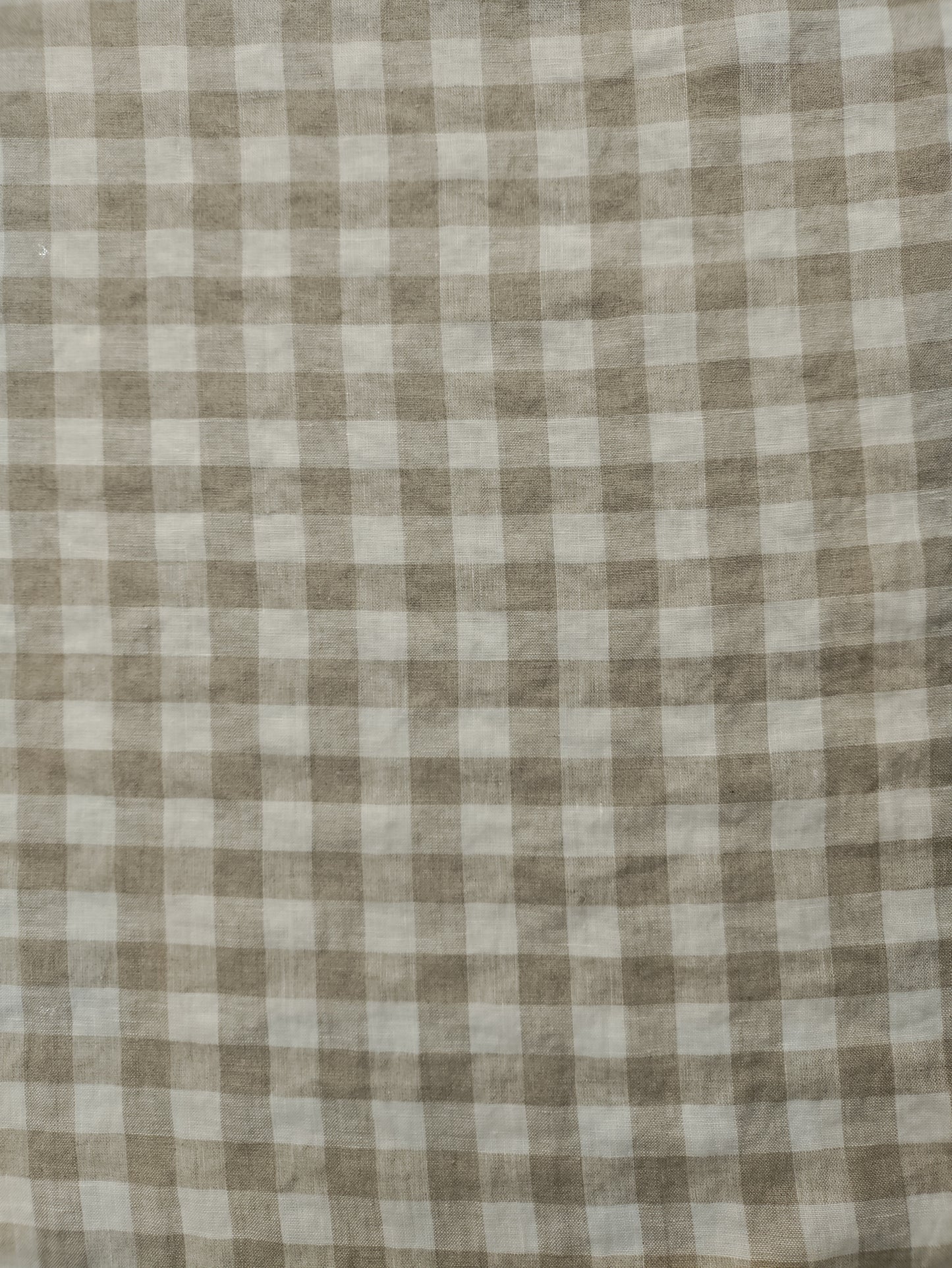 Washed Linen Check - Natural