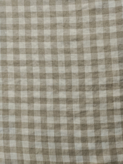 Washed Linen Check - Natural