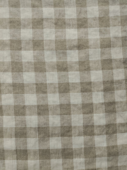 Washed Linen Check - Natural