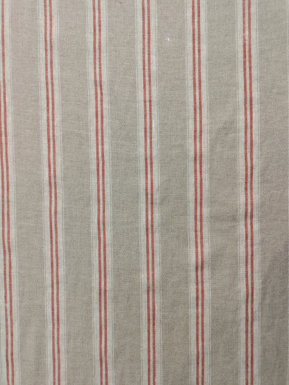 Washed Linen French Stripe - Red