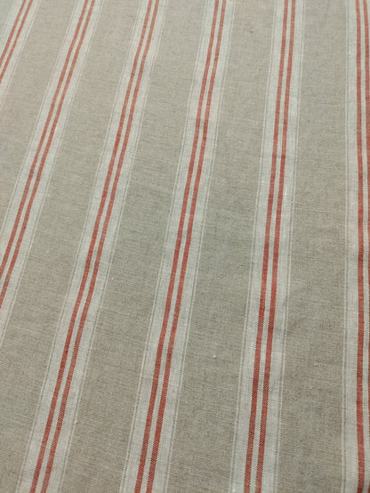 Washed Linen French Stripe - Red