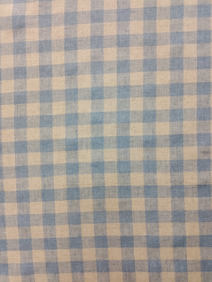 Washed Linen Check - Blue