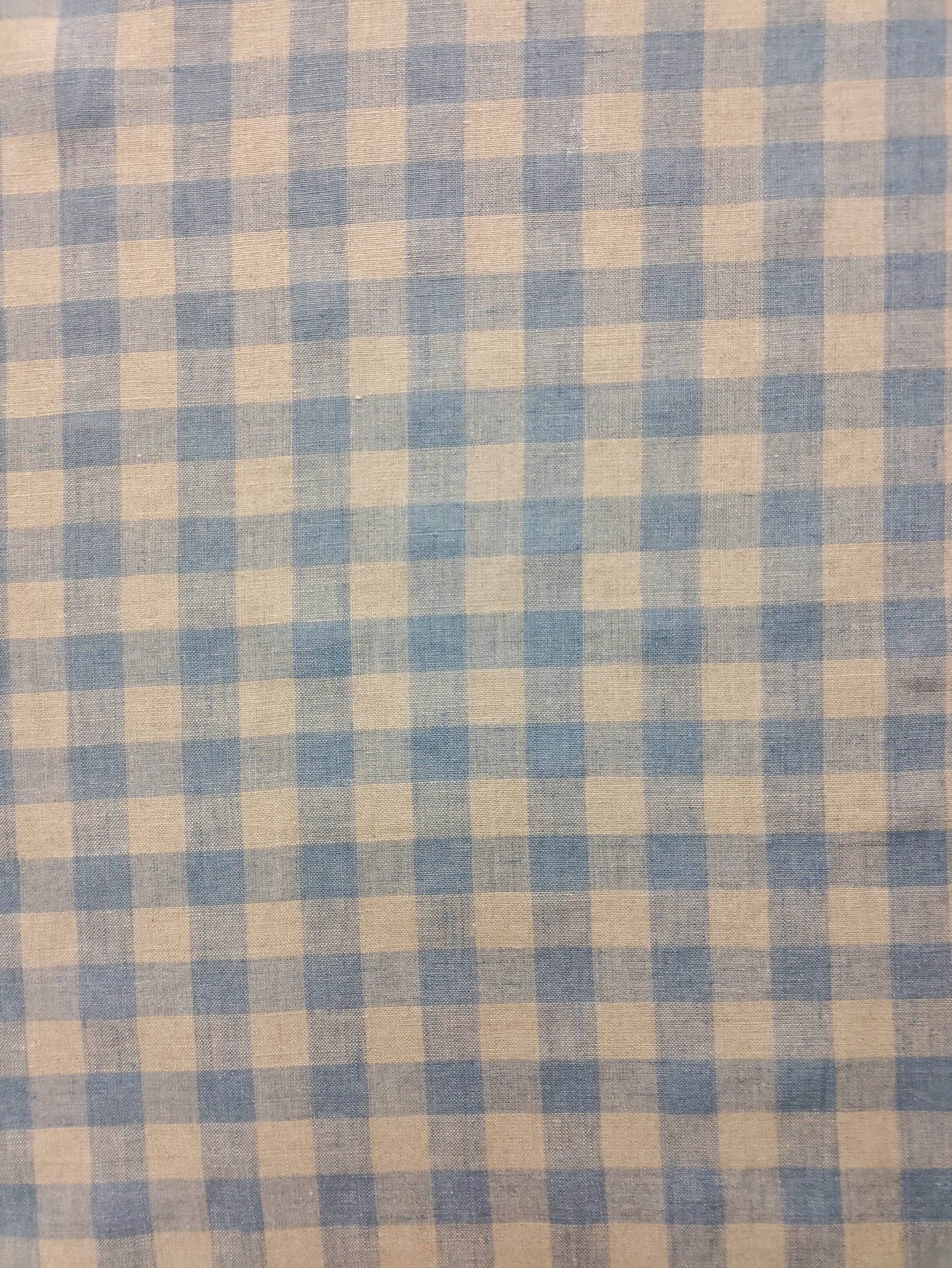 Washed Linen Check - Blue