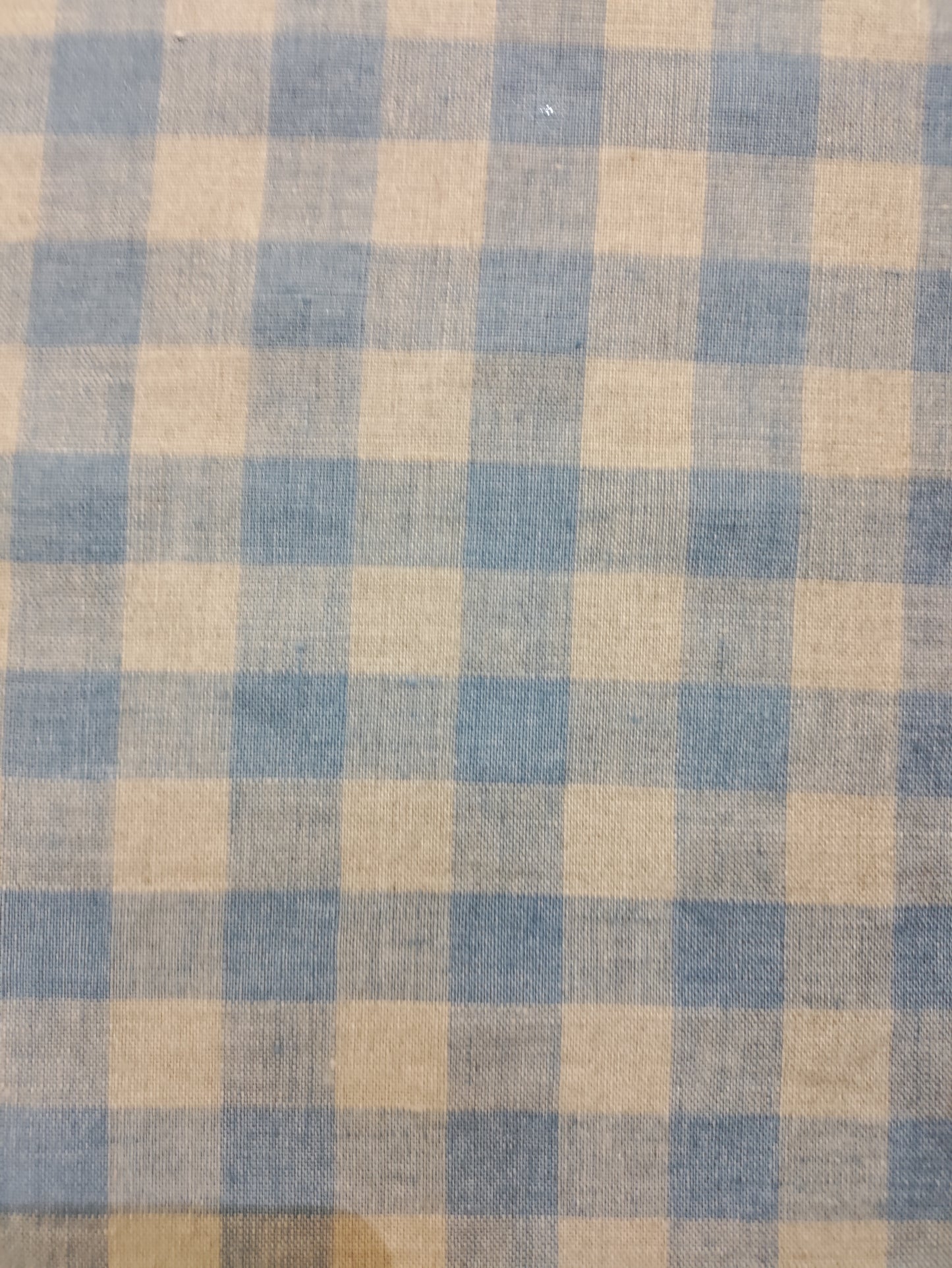 Washed Linen Check - Blue
