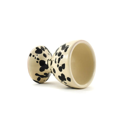 Black Splattered Egg Cup