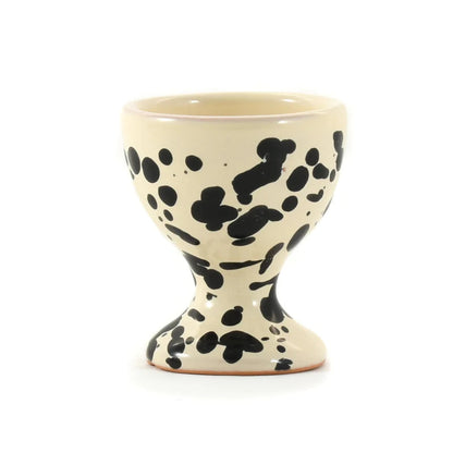 Black Splattered Egg Cup