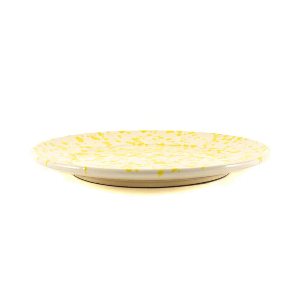 Yellow Splatter Dinner Plate