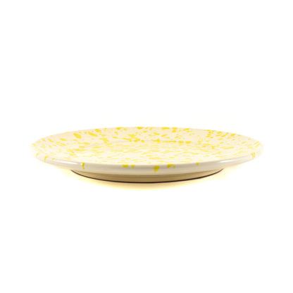 Yellow Splatter Dinner Plate