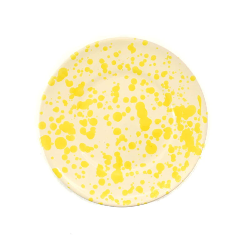 Yellow Splatter Side Plate