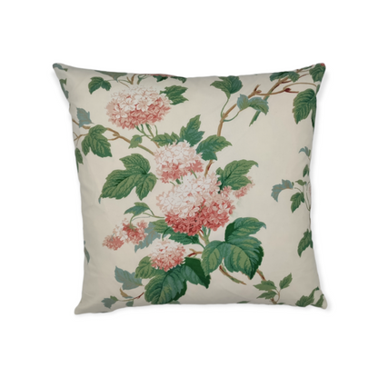 Colefax & Fowler Chantilly Peach Hydrangea Cushion