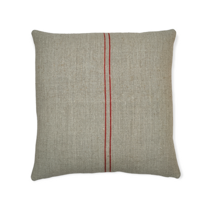 Vintage Grain Sack Red Stripe Cushion