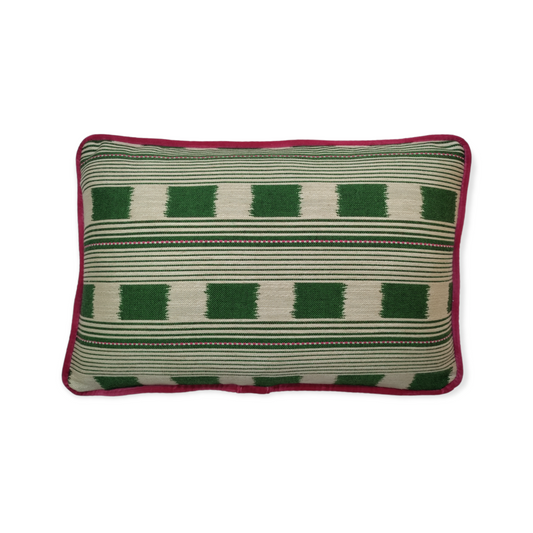 Christopher Farr Lost and Found Green Rectangle Cushion