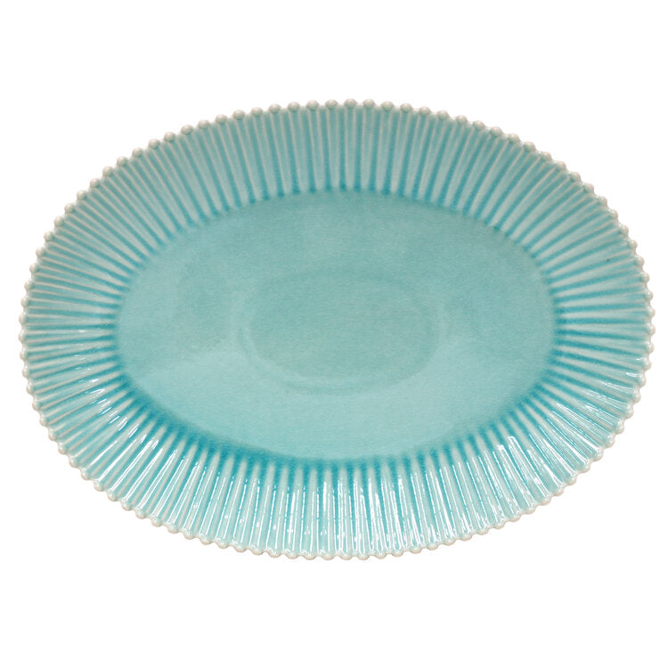 Pearl Aqua Oval Serving Platter