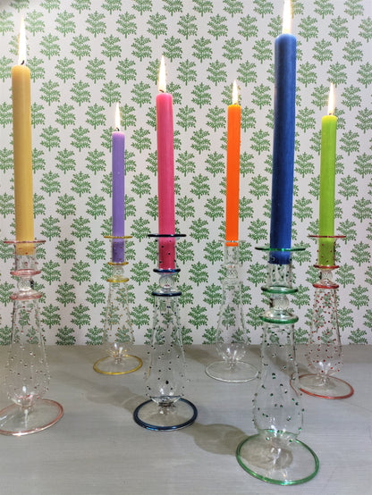 Dotty Glass Candle Holder