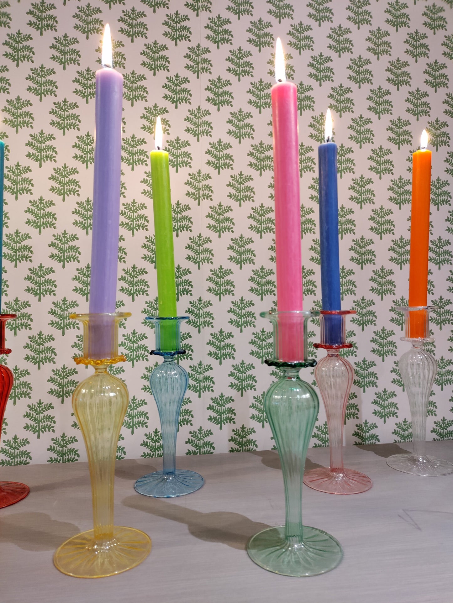 Frill Glass Candle Holder