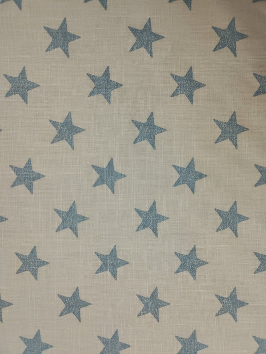 Linen Blue Stars - Upstairs Downstairs Interiors