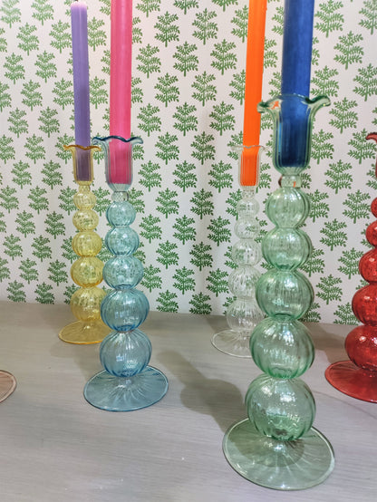 Tall Scalloped Candle Holder