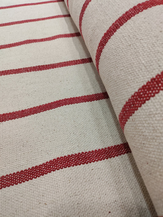 Austin Stripe - Red - Upstairs Downstairs Interiors