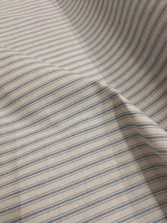 French Denim Ticking - Upstairs Downstairs Interiors