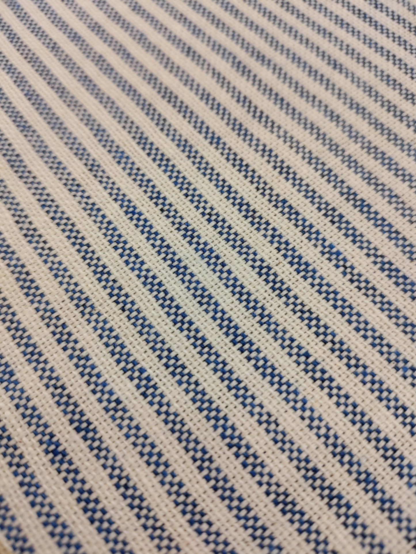 Navy Pinstripe Ticking
