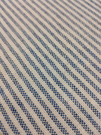 Navy Pinstripe Ticking