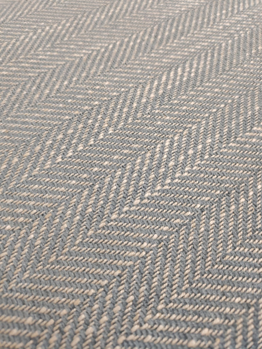 Powder Blue Herringbone - Upstairs Downstairs Interiors