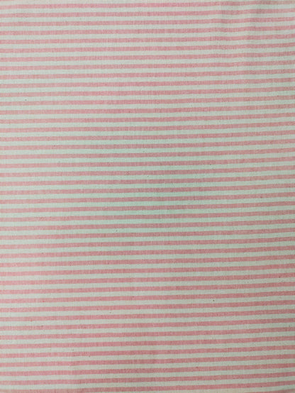 Rose Pink Coast Stripe - Double Width