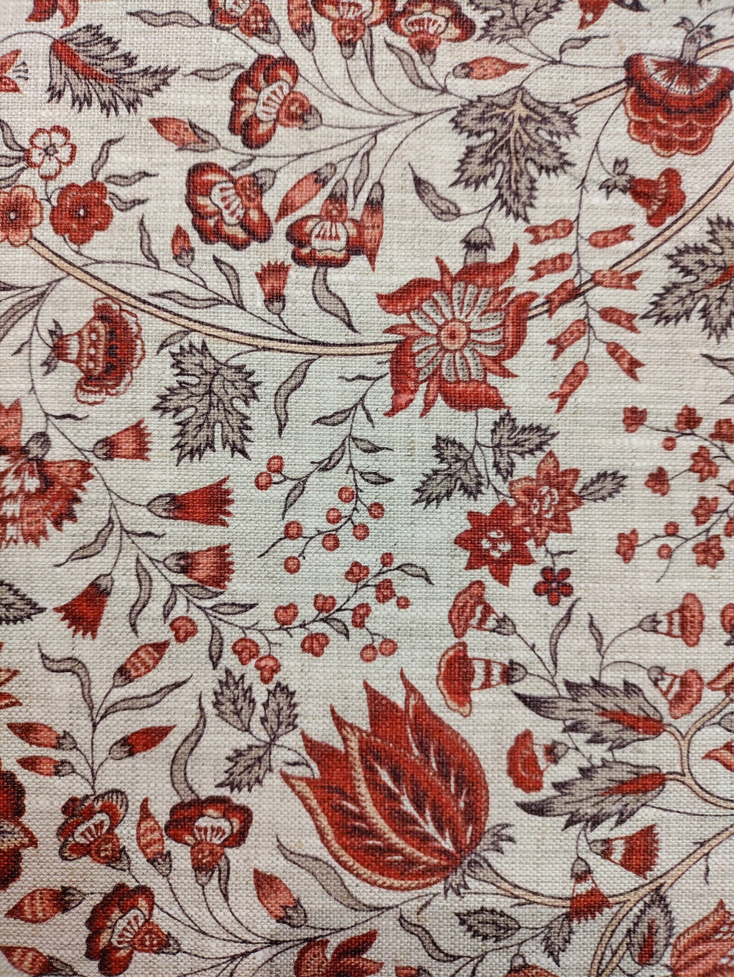 Terracotta Floral Block Print