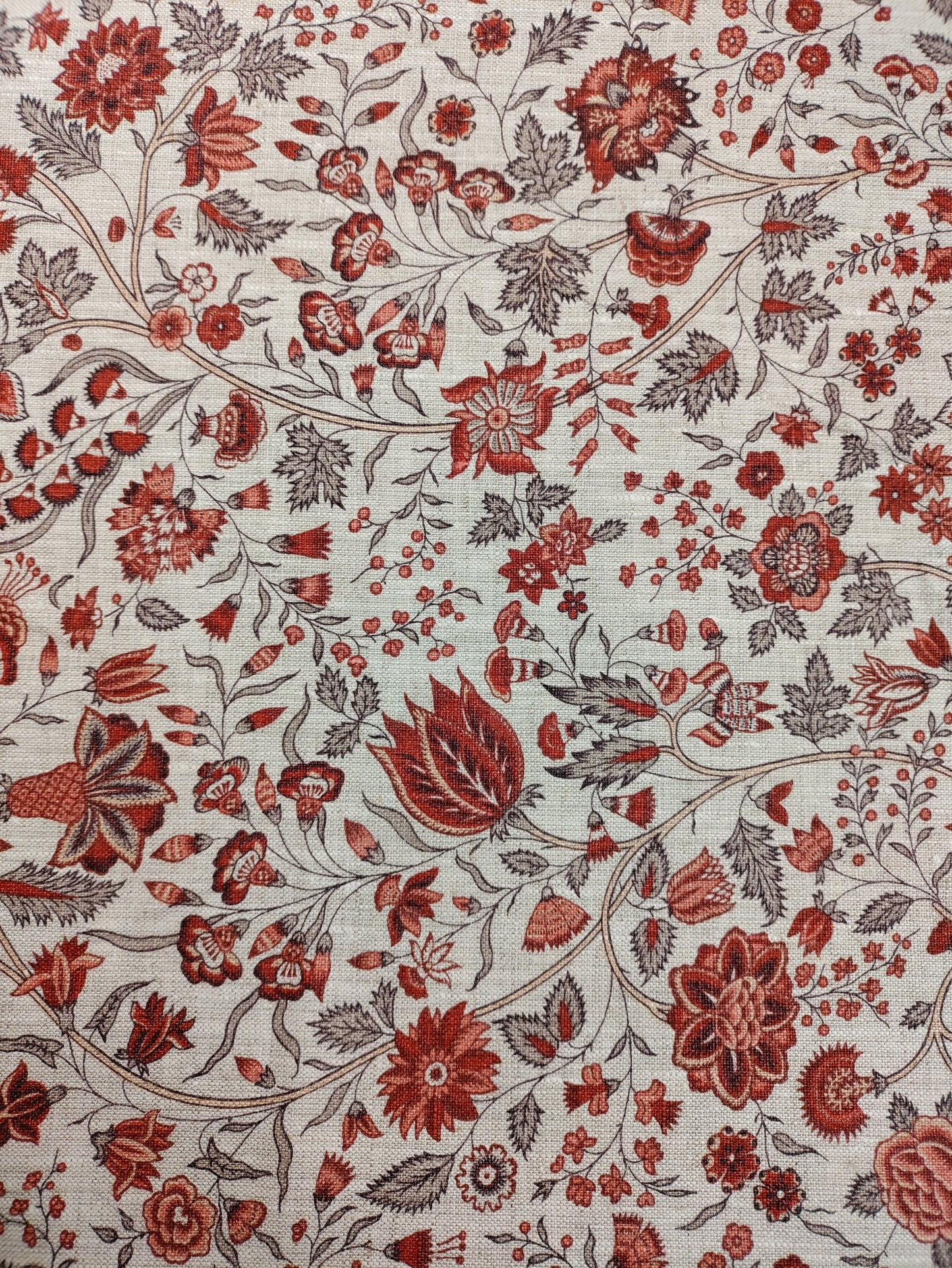 Terracotta Floral Block Print