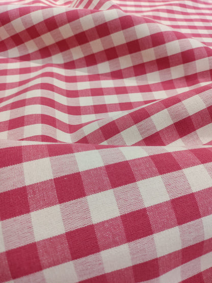Raspberry Pink Gingham Check