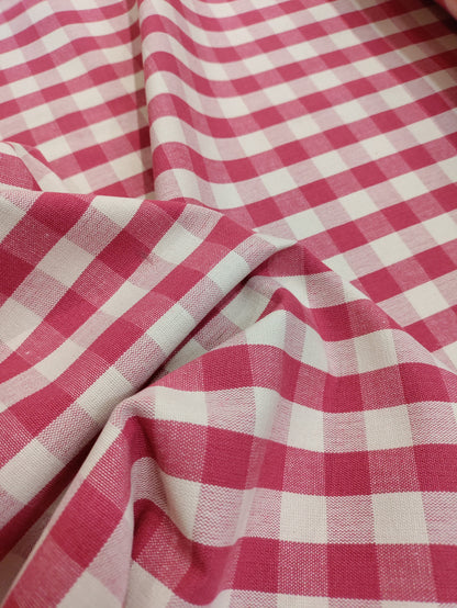 Raspberry Pink Gingham Check