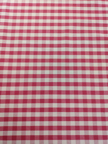 Raspberry Pink Gingham Check