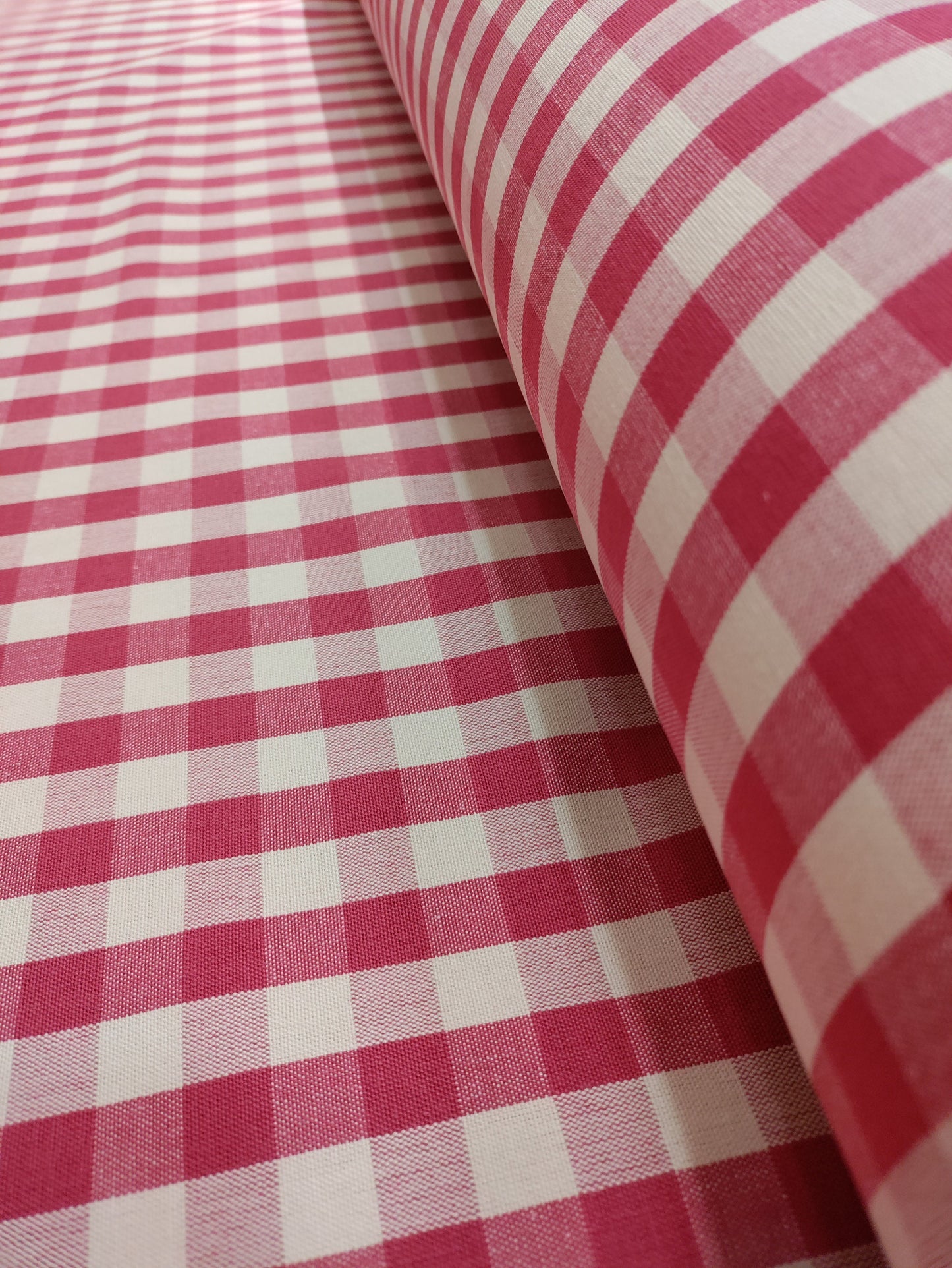 Raspberry Pink Gingham Check