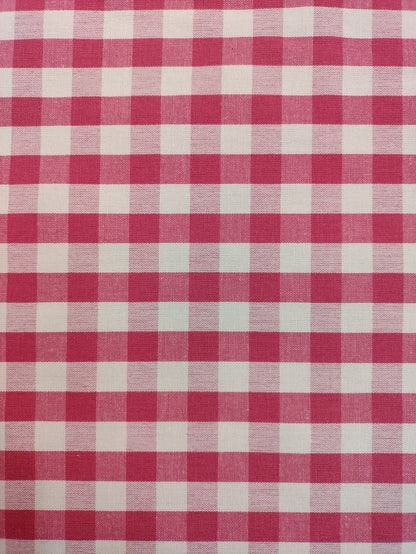 Raspberry Pink Gingham Check