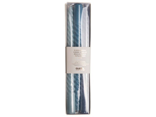 Shades of Blue Twisted Candles