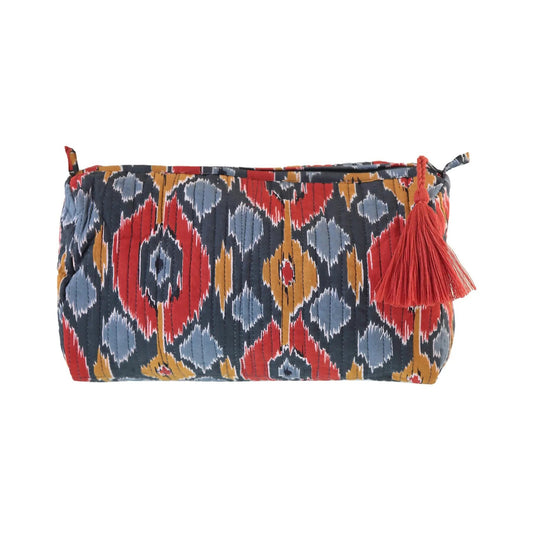 Blue Ikat Washbag