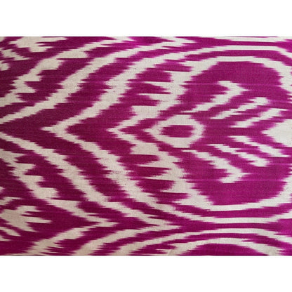 Pink Silk Ikat Large Rectangle Cushion