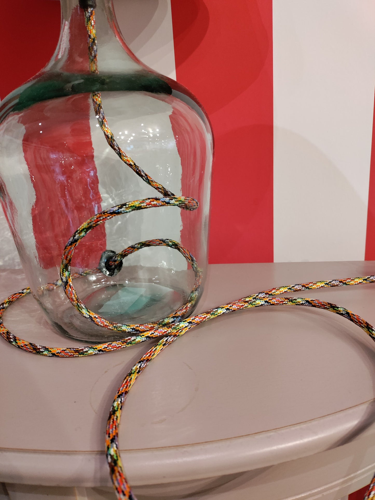Recycled Glass Table Lamp Base Clear